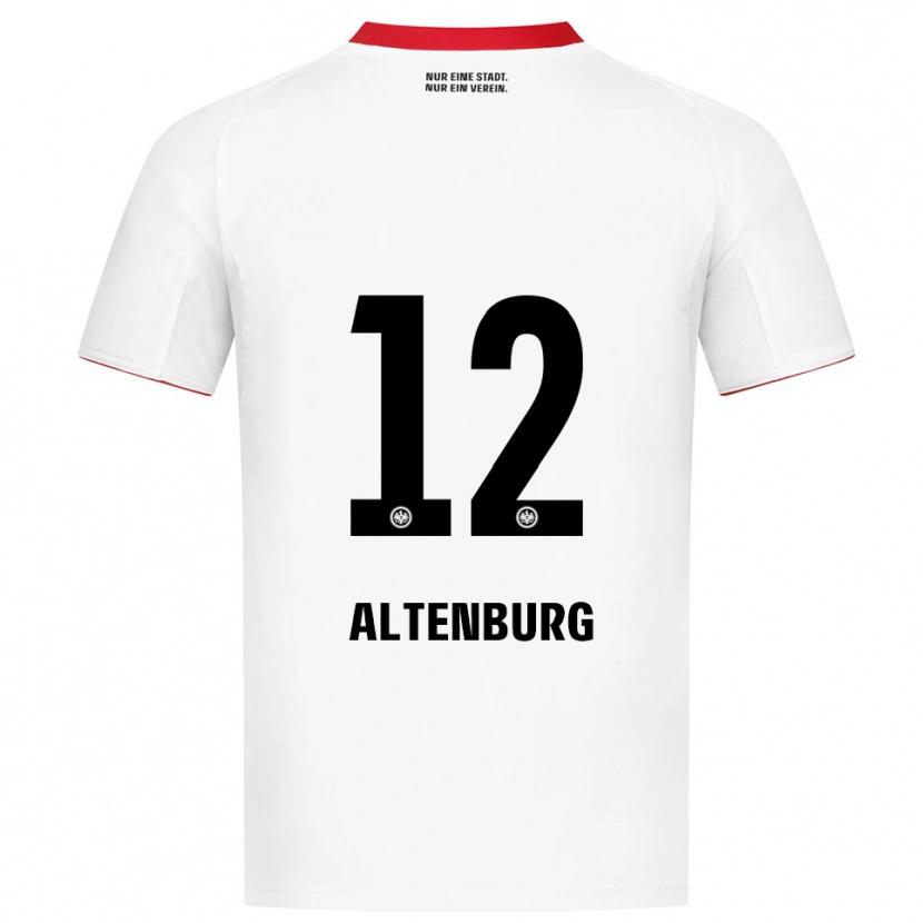 Danxen Bambino Maglia Lina Altenburg #12 Bianco Rosso Kit Gara Away 2025/26 Maglietta