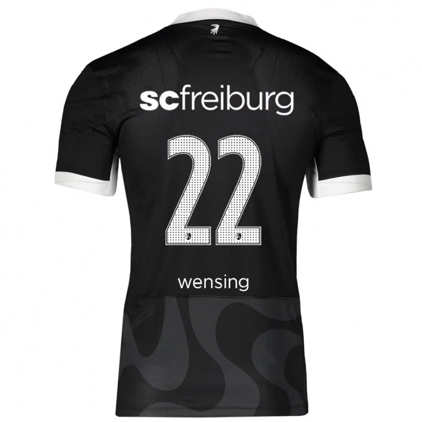Danxen Bambino Maglia Luisa Wensing #22 Nero Bianco Kit Gara Away 2025/26 Maglietta