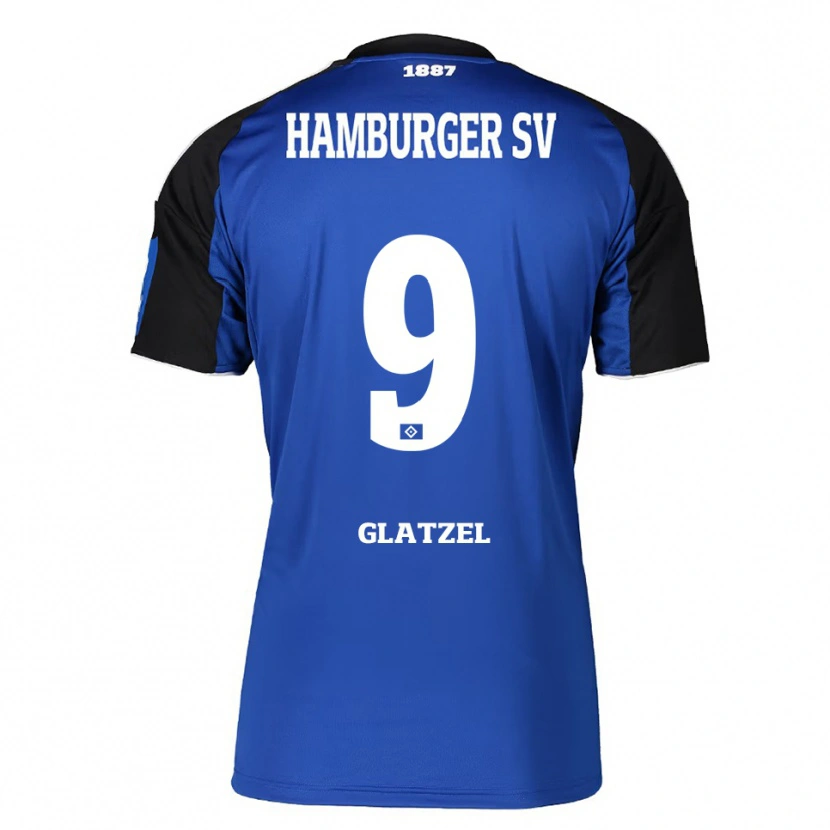 Danxen Bambino Maglia Robert Glatzel #9 Blu Nero Kit Gara Away 2025/26 Maglietta