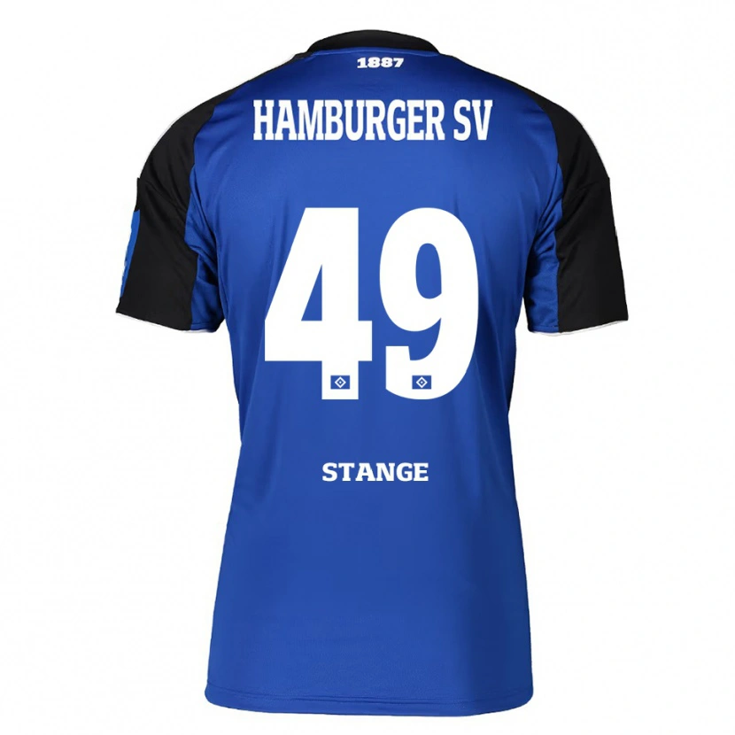 Danxen Bambino Maglia Otto Stange #49 Blu Nero Kit Gara Away 2025/26 Maglietta