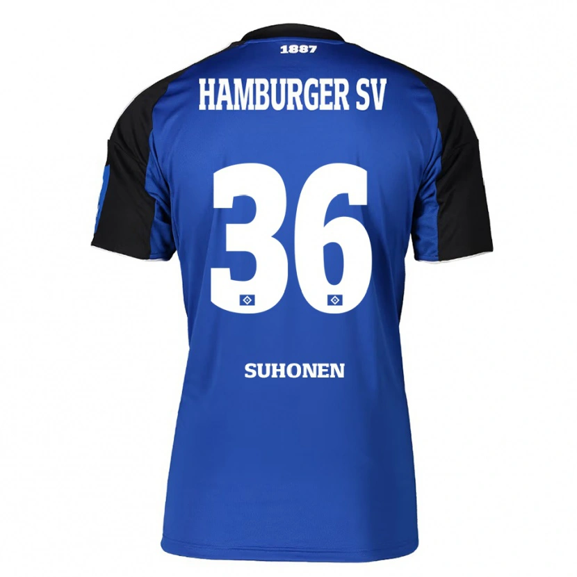 Danxen Bambino Maglia Anssi Suhonen #36 Blu Nero Kit Gara Away 2025/26 Maglietta