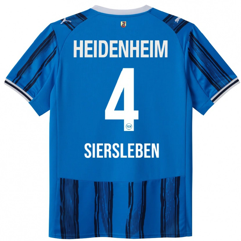 Danxen Bambino Maglia Tim Siersleben #4 Blu Blu Navy Kit Gara Away 2025/26 Maglietta