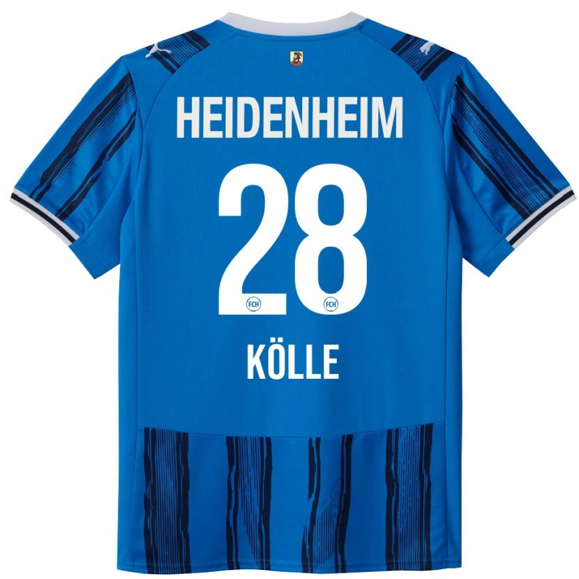 Danxen Bambino Maglia Adam Kölle #28 Blu Blu Navy Kit Gara Away 2025/26 Maglietta