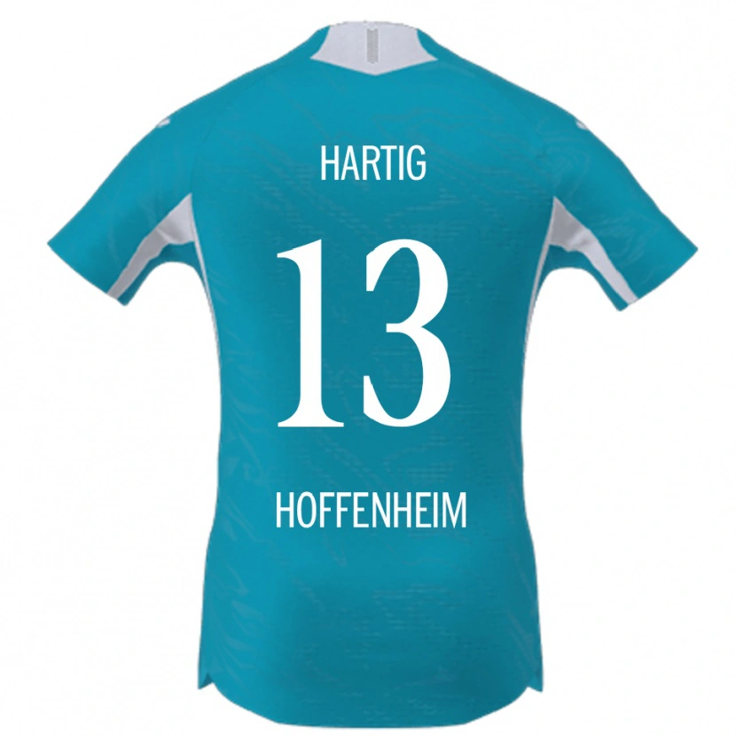 Danxen Bambino Maglia Isabella Hartig #13 Azzurro Kit Gara Away 2025/26 Maglietta