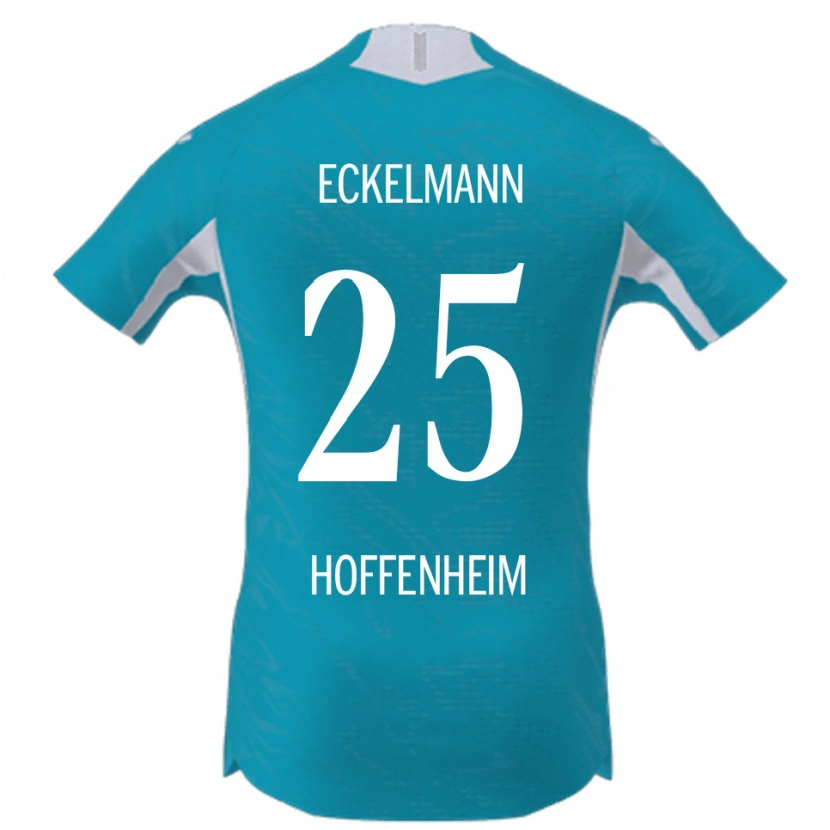 Danxen Bambino Maglia Henri Eckelmann #25 Azzurro Kit Gara Away 2025/26 Maglietta