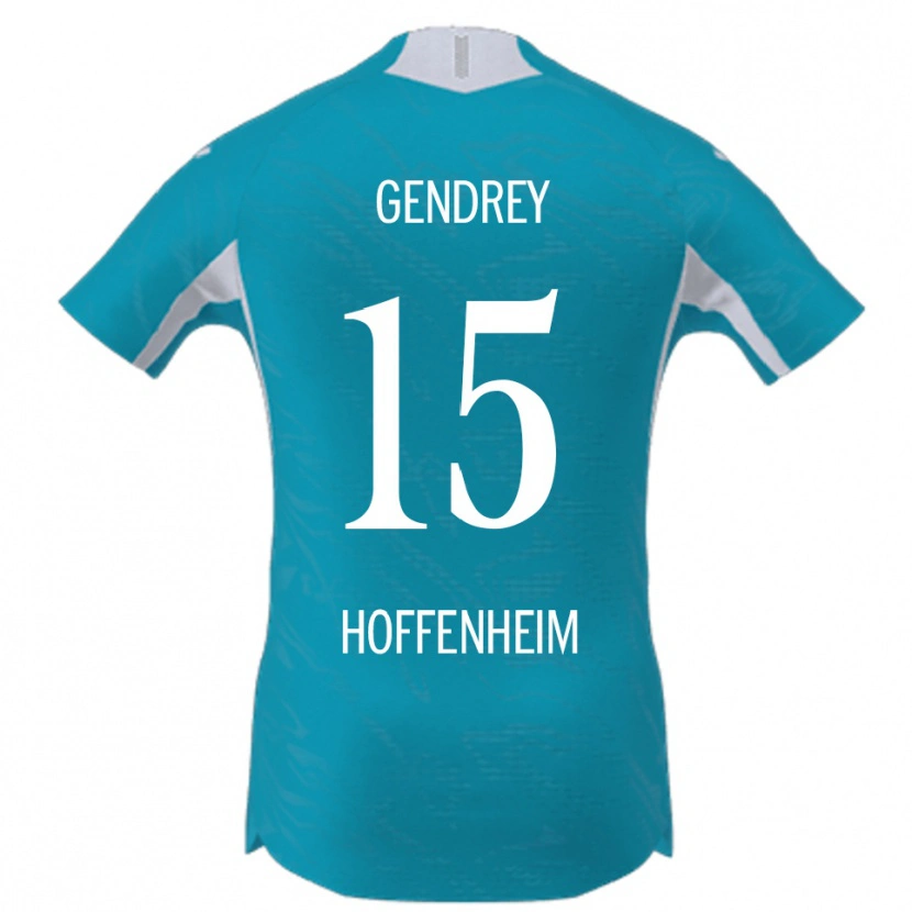 Danxen Bambino Maglia Valentin Gendrey #15 Azzurro Kit Gara Away 2025/26 Maglietta