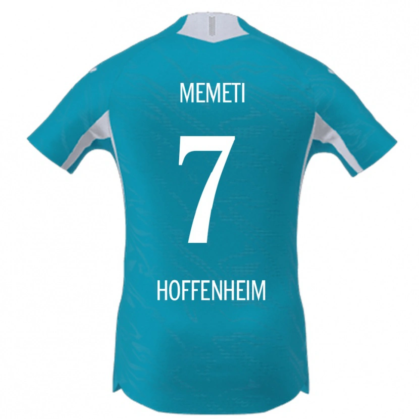 Danxen Bambino Maglia Erëleta Memeti #7 Azzurro Kit Gara Away 2025/26 Maglietta