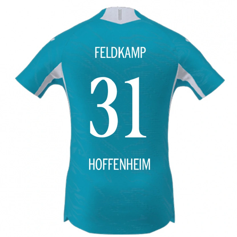 Danxen Bambino Maglia Jana Feldkamp #31 Azzurro Kit Gara Away 2025/26 Maglietta