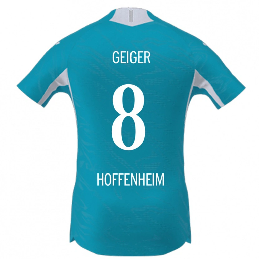 Danxen Bambino Maglia Dennis Geiger #8 Azzurro Kit Gara Away 2025/26 Maglietta
