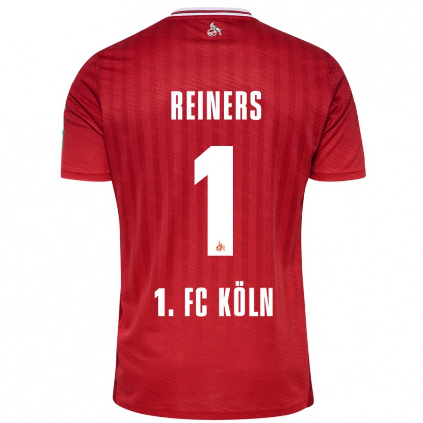 Danxen Bambino Maglia Leonard Reiners #1 Rosso Bianco Kit Gara Away 2025/26 Maglietta