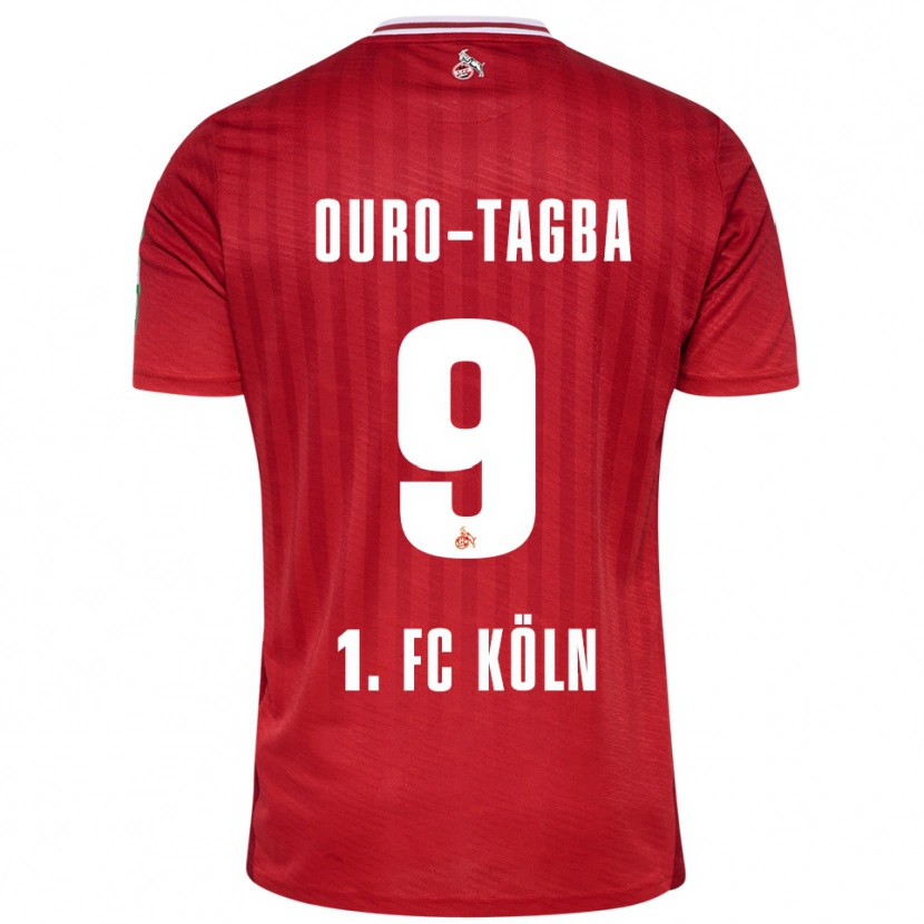 Danxen Bambino Maglia Mansour Ouro-Tagba #9 Rosso Bianco Kit Gara Away 2025/26 Maglietta