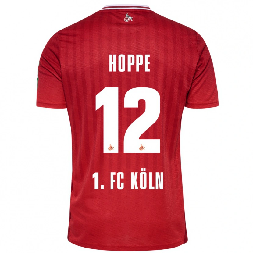 Danxen Bambino Maglia Paula Hoppe #12 Rosso Bianco Kit Gara Away 2025/26 Maglietta