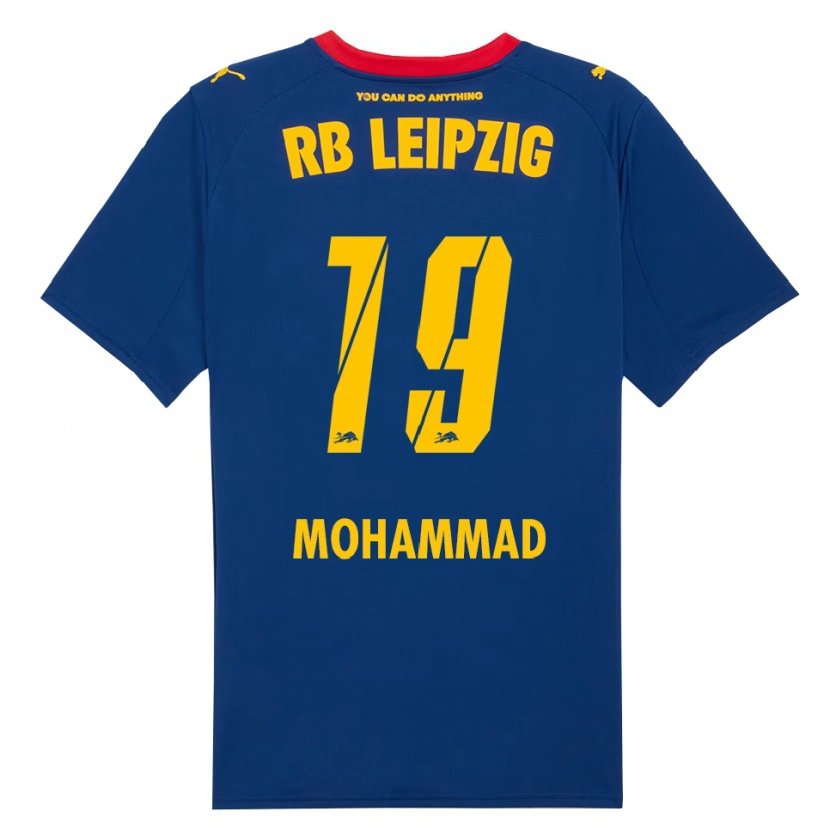 Danxen Bambino Maglia Sammy Mohammad #19 Blu Navy Rosso Kit Gara Away 2025/26 Maglietta