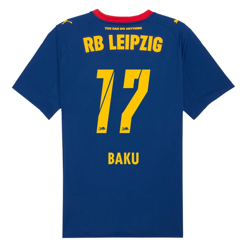 Danxen Bambino Maglia Ridle Baku #17 Blu Navy Rosso Kit Gara Away 2025/26 Maglietta