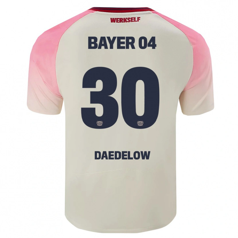 Danxen Bambino Maglia Ida Daedelow #30 Rosa Bianco Sporco Kit Gara Away 2025/26 Maglietta
