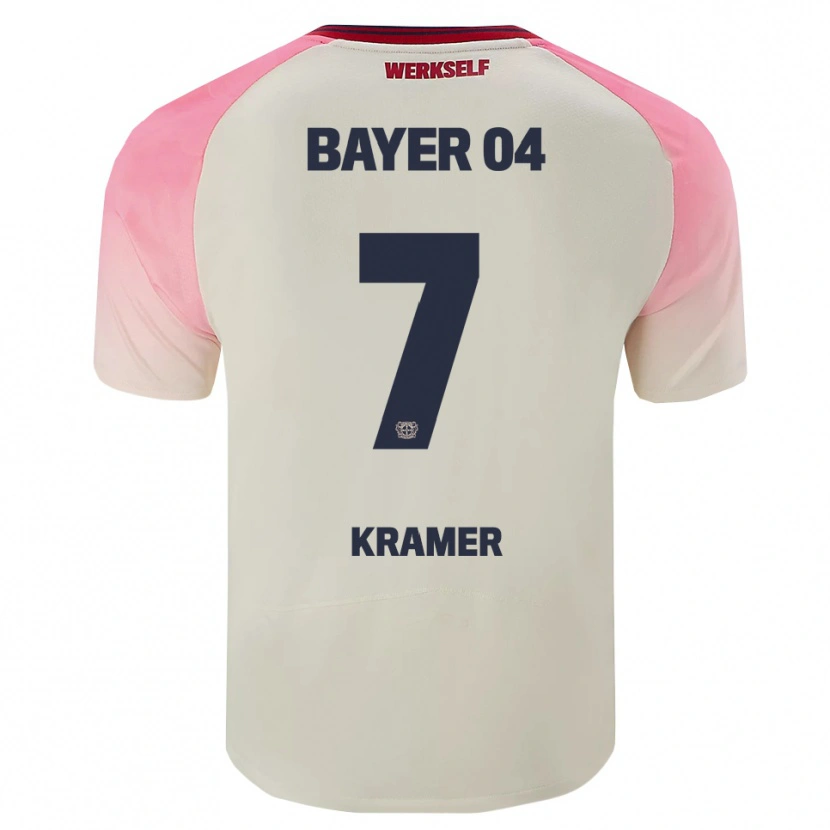 Danxen Bambino Maglia Cornelia Kramer #7 Rosa Bianco Sporco Kit Gara Away 2025/26 Maglietta