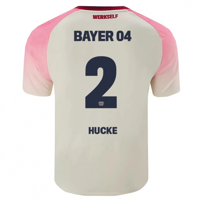 Danxen Bambino Maglia Luan Hucke #2 Rosa Bianco Sporco Kit Gara Away 2025/26 Maglietta