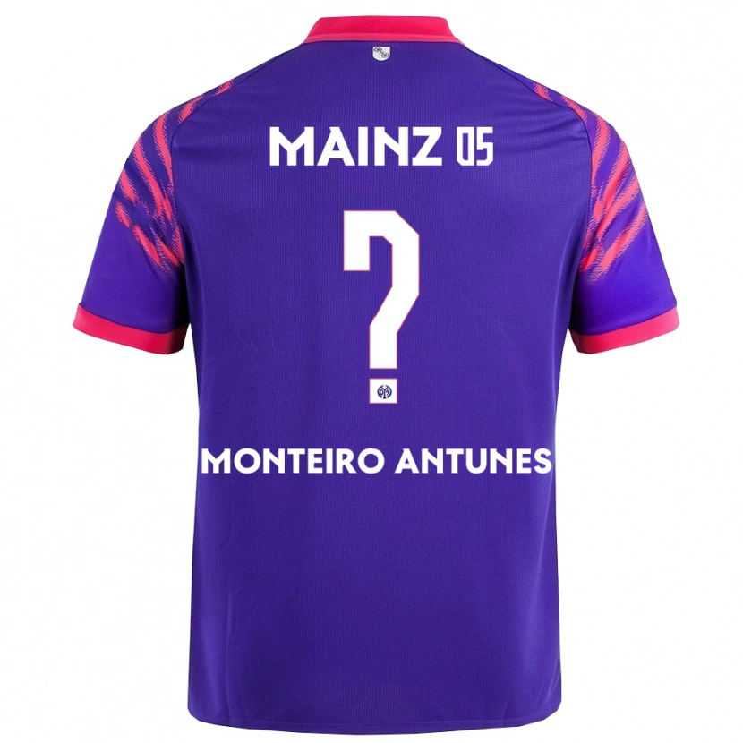 Danxen Bambino Maglia Rafael Monteiro Antunes #0 Blu Navy Rosa Kit Gara Away 2025/26 Maglietta