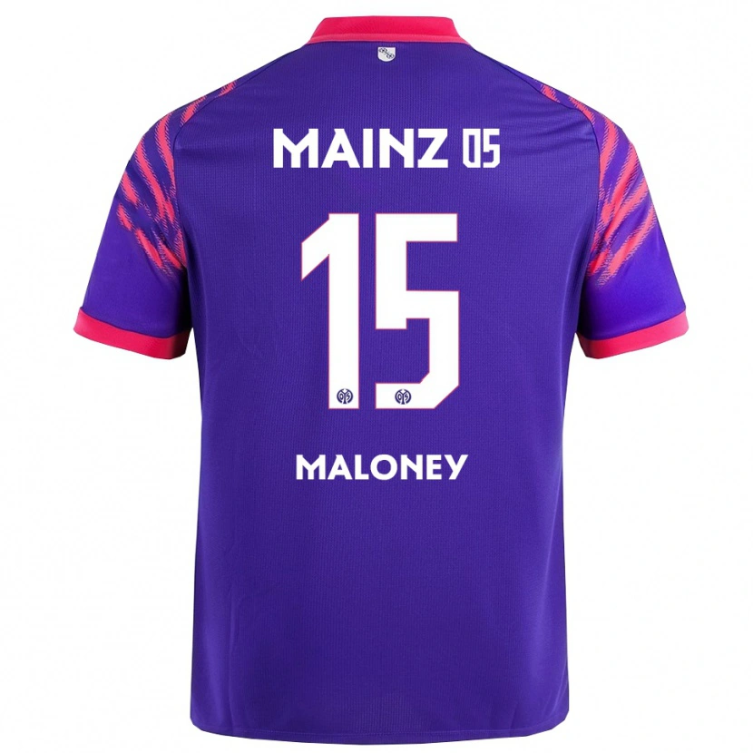 Danxen Bambino Maglia Lennard Maloney #15 Blu Navy Rosa Kit Gara Away 2025/26 Maglietta