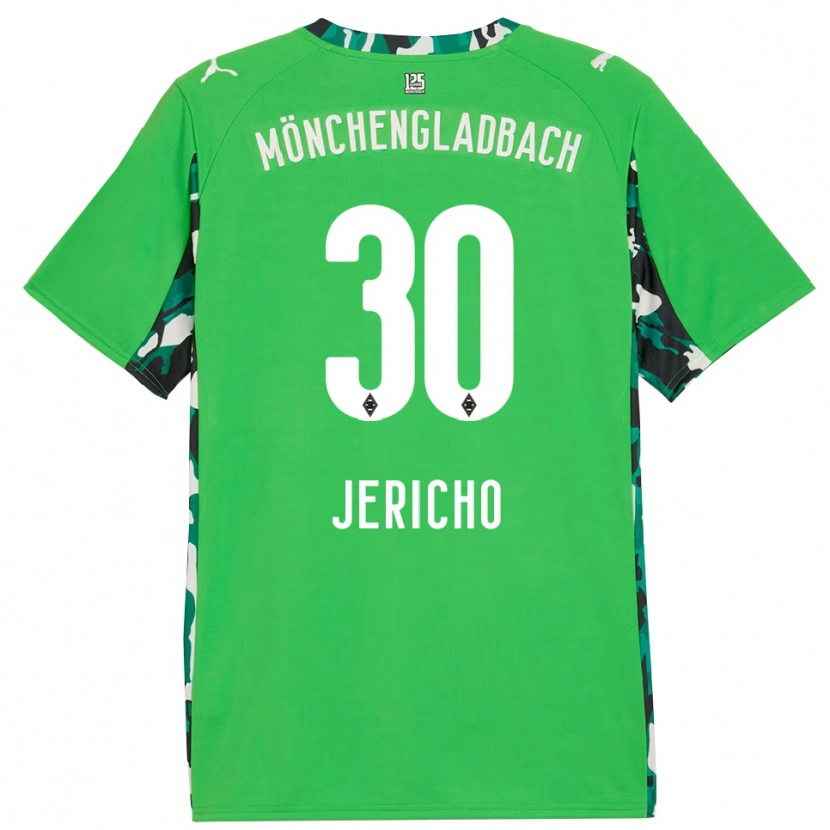 Danxen Bambino Maglia Aidan Jericho #30 Verde Nero Kit Gara Away 2025/26 Maglietta