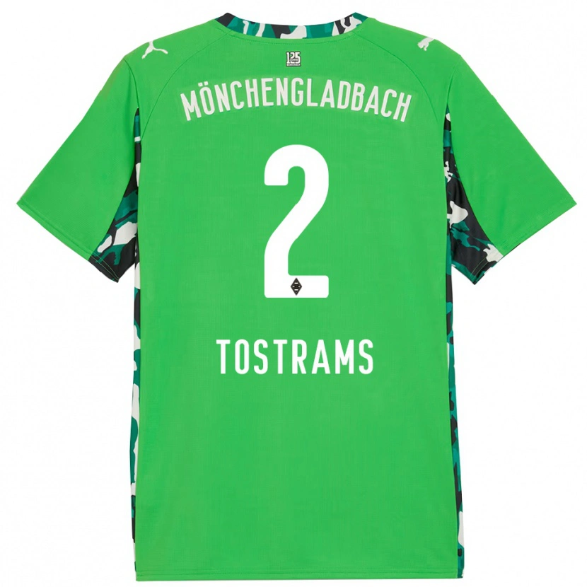 Danxen Bambino Maglia Eva Tostrams #2 Verde Nero Kit Gara Away 2025/26 Maglietta