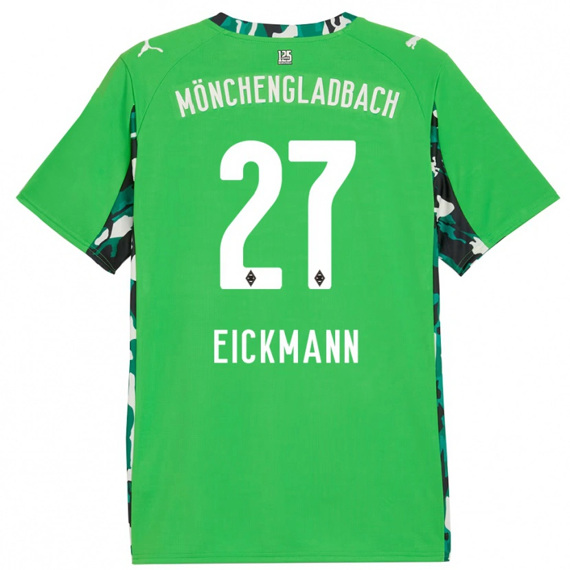 Danxen Bambino Maglia Mia Eickmann #27 Verde Nero Kit Gara Away 2025/26 Maglietta