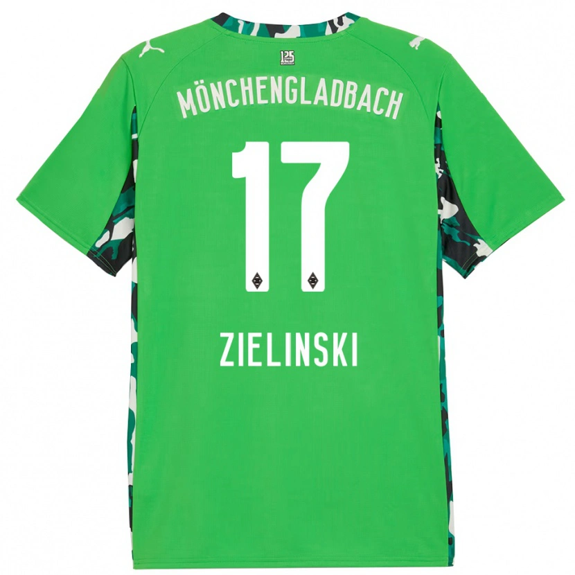 Danxen Bambino Maglia Yvonne Zielinski #17 Verde Nero Kit Gara Away 2025/26 Maglietta