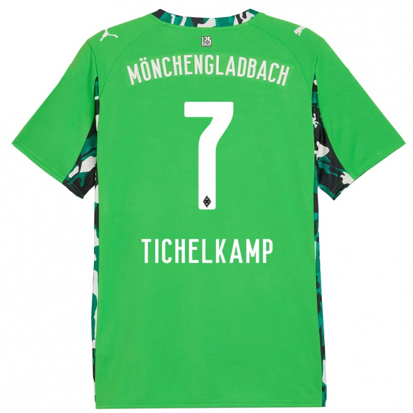 Danxen Bambino Maglia Emily Tichelkamp #7 Verde Nero Kit Gara Away 2025/26 Maglietta