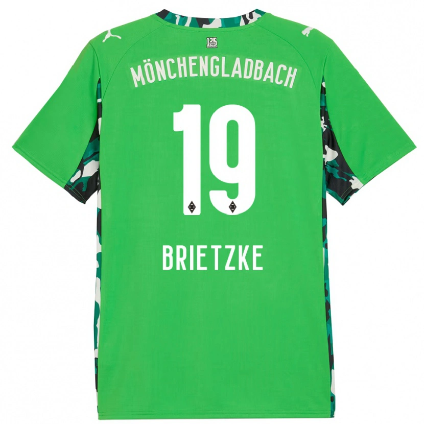 Danxen Bambino Maglia Yvonne Brietzke #19 Verde Nero Kit Gara Away 2025/26 Maglietta