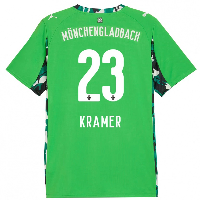 Danxen Bambino Maglia Christoph Kramer #23 Verde Nero Kit Gara Away 2025/26 Maglietta