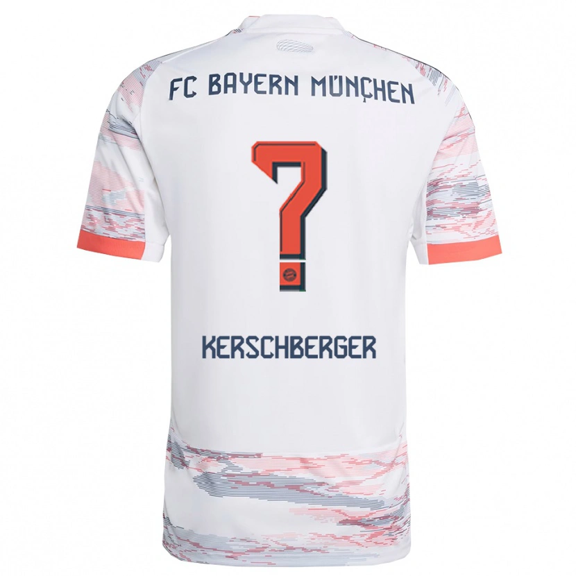 Danxen Bambino Maglia Paul Kerschberger #0 Bianco Grigio Kit Gara Away 2025/26 Maglietta