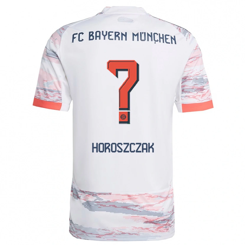 Danxen Bambino Maglia Kuba Horoszczak #0 Bianco Grigio Kit Gara Away 2025/26 Maglietta