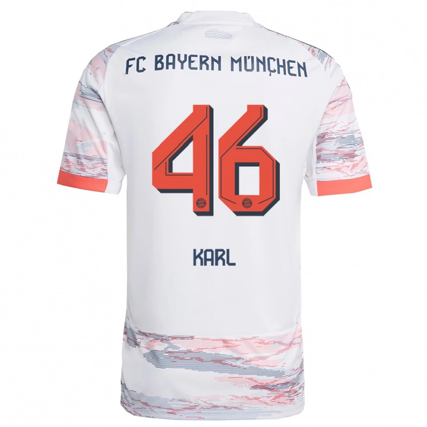 Danxen Bambino Maglia Lennart Karl #46 Bianco Grigio Kit Gara Away 2025/26 Maglietta