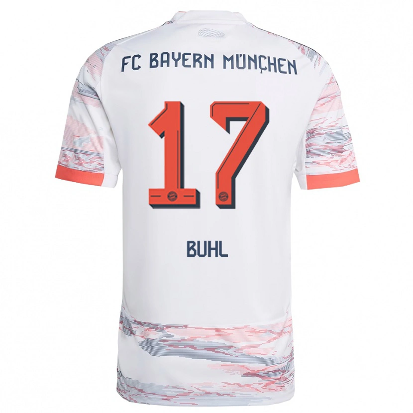 Danxen Bambino Maglia Klara Buhl #17 Bianco Grigio Kit Gara Away 2025/26 Maglietta