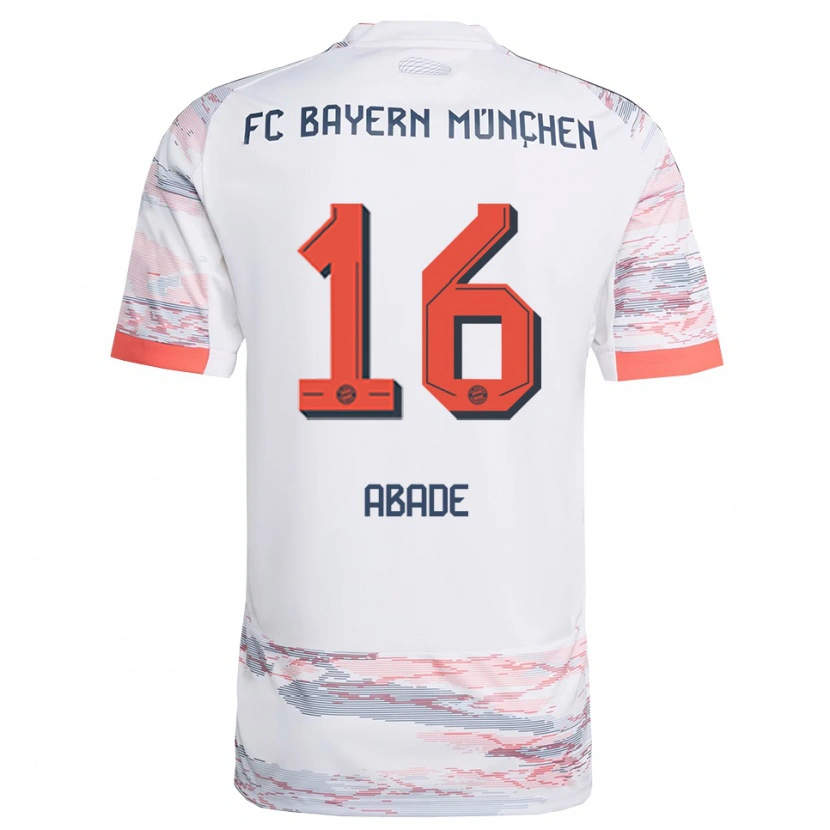 Danxen Bambino Maglia Daniel Abade #16 Bianco Grigio Kit Gara Away 2025/26 Maglietta