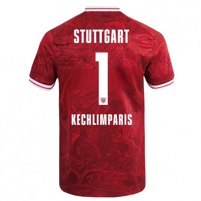 Danxen Bambino Maglia Ioannis Kechlimparis #1 Rosso Nero Kit Gara Away 2025/26 Maglietta