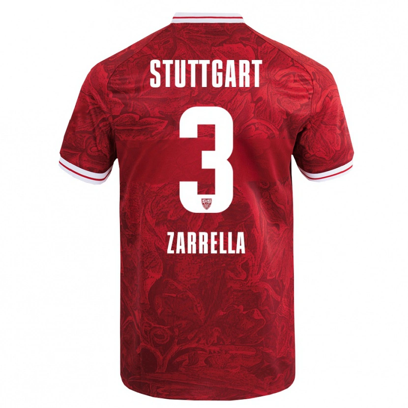 Danxen Bambino Maglia Gabriel Zarrella #3 Rosso Nero Kit Gara Away 2025/26 Maglietta