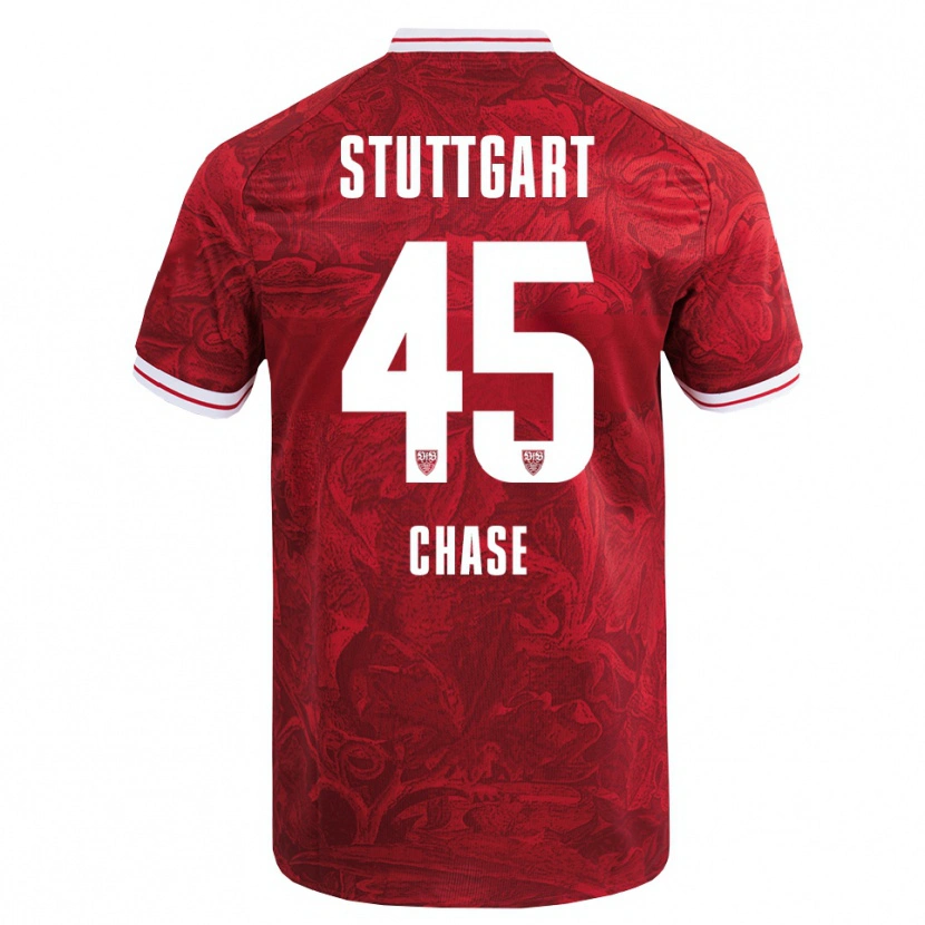 Danxen Bambino Maglia Anrie Chase #45 Rosso Nero Kit Gara Away 2025/26 Maglietta