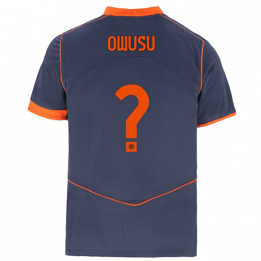 Danxen Bambino Maglia Wilberforce Owusu #0 Grigio Arancione Kit Gara Third 2025/26 Maglietta