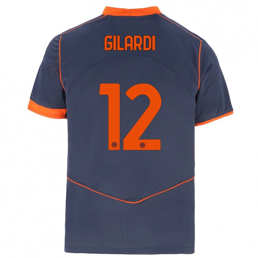Danxen Bambino Maglia Astrid Gilardi #12 Grigio Arancione Kit Gara Third 2025/26 Maglietta