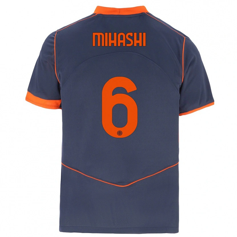 Danxen Bambino Maglia Mana Mihashi #6 Grigio Arancione Kit Gara Third 2025/26 Maglietta