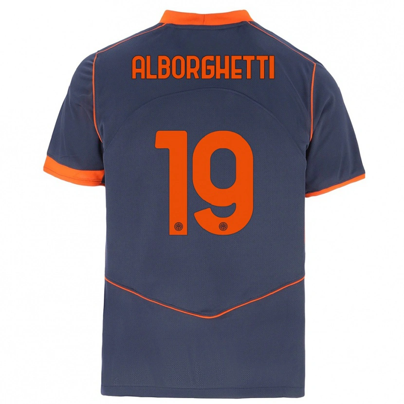 Danxen Bambino Maglia Lisa Alborghetti #19 Grigio Arancione Kit Gara Third 2025/26 Maglietta
