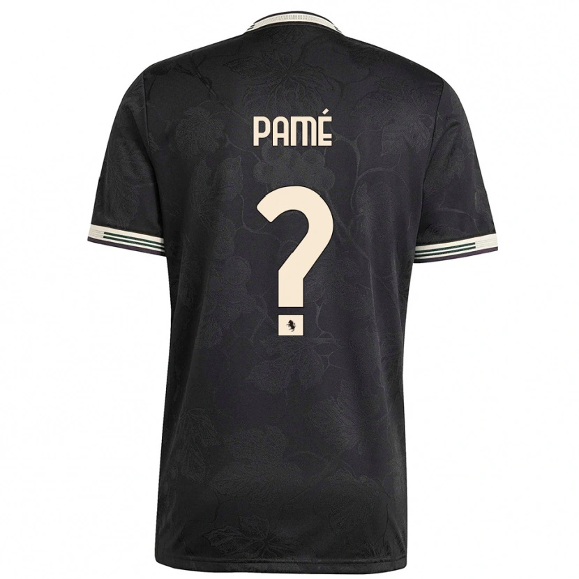Danxen Bambino Maglia Mamadou Pamé #0 Nero Bianco Verde Kit Gara Third 2025/26 Maglietta