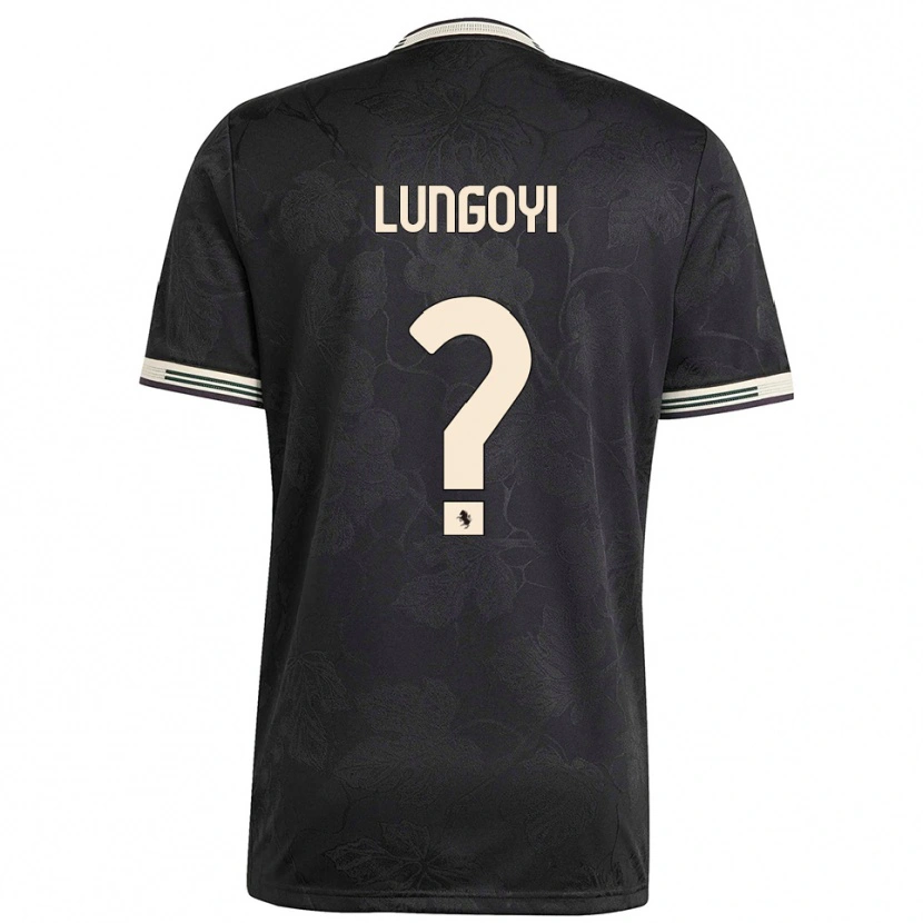 Danxen Bambino Maglia Christopher Lungoyi #0 Nero Bianco Verde Kit Gara Third 2025/26 Maglietta