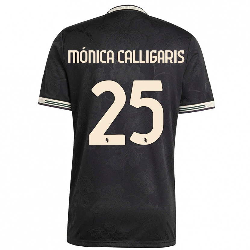 Danxen Bambino Maglia Viola Mónica Calligaris #25 Nero Bianco Verde Kit Gara Third 2025/26 Maglietta