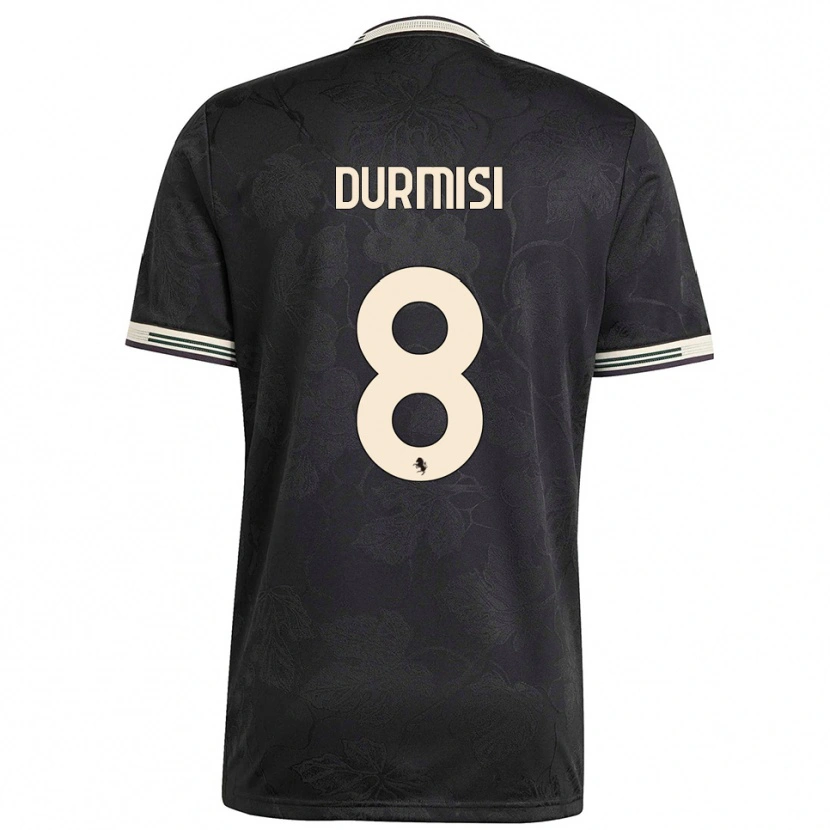 Danxen Bambino Maglia Arman Durmiši #8 Nero Bianco Verde Kit Gara Third 2025/26 Maglietta