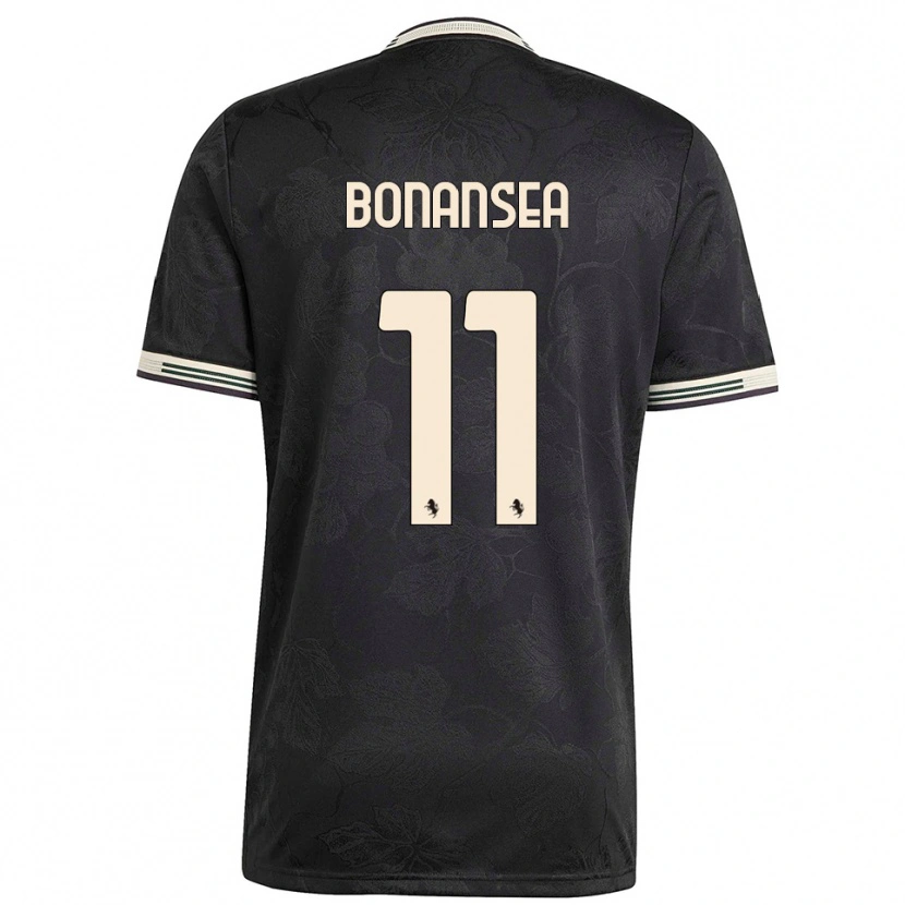 Danxen Bambino Maglia Barbara Bonansea #11 Nero Bianco Verde Kit Gara Third 2025/26 Maglietta