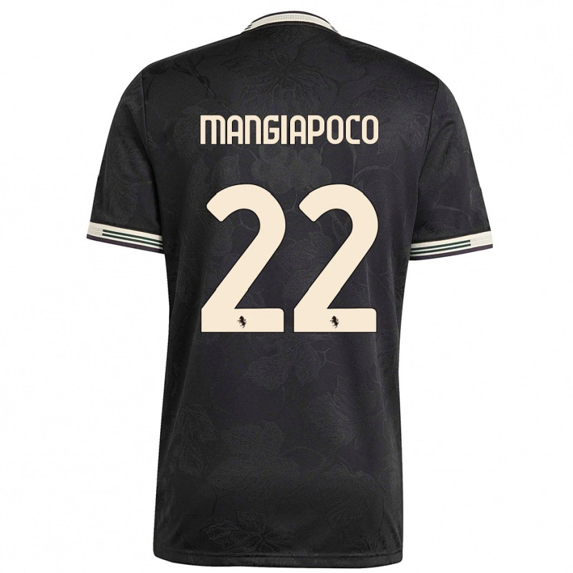 Danxen Bambino Maglia Stefano Mangiapoco #22 Nero Bianco Verde Kit Gara Third 2025/26 Maglietta