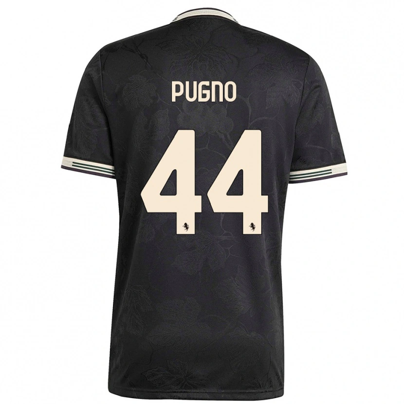 Danxen Bambino Maglia Diego Pugno #44 Nero Bianco Verde Kit Gara Third 2025/26 Maglietta