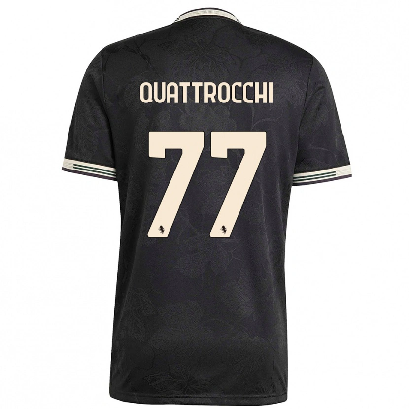 Danxen Bambino Maglia Juan Ignacio Quattrocchi #77 Nero Bianco Verde Kit Gara Third 2025/26 Maglietta